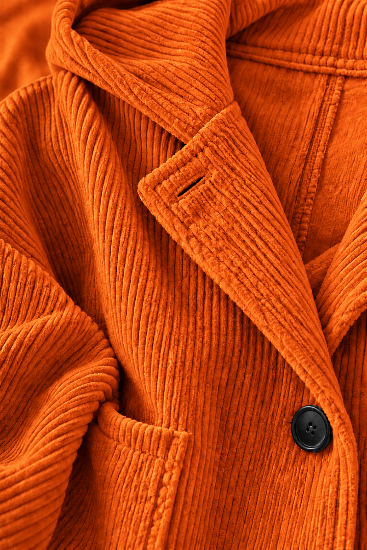 Camilessa - Oversized Corduroy Hooded Jacket