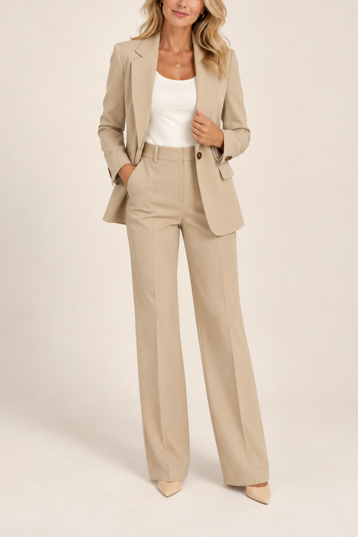 Caeleaitha - Blazer and Straight Leg Pants Set