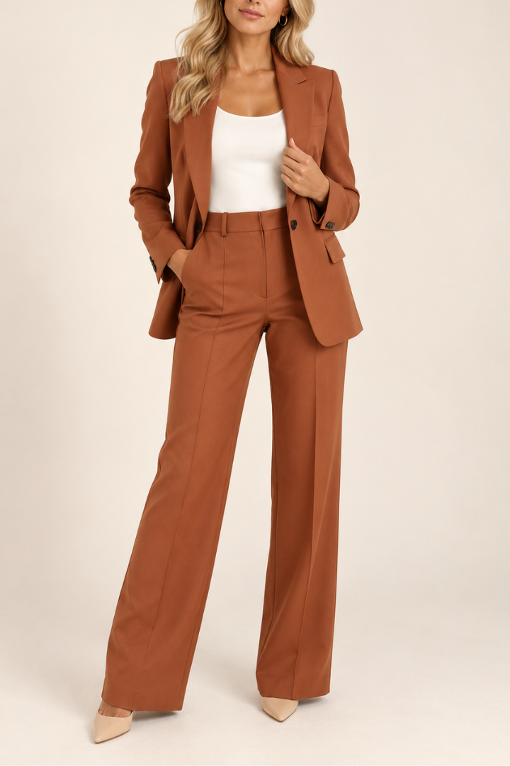 Caeleaitha - Blazer and Straight Leg Pants Set