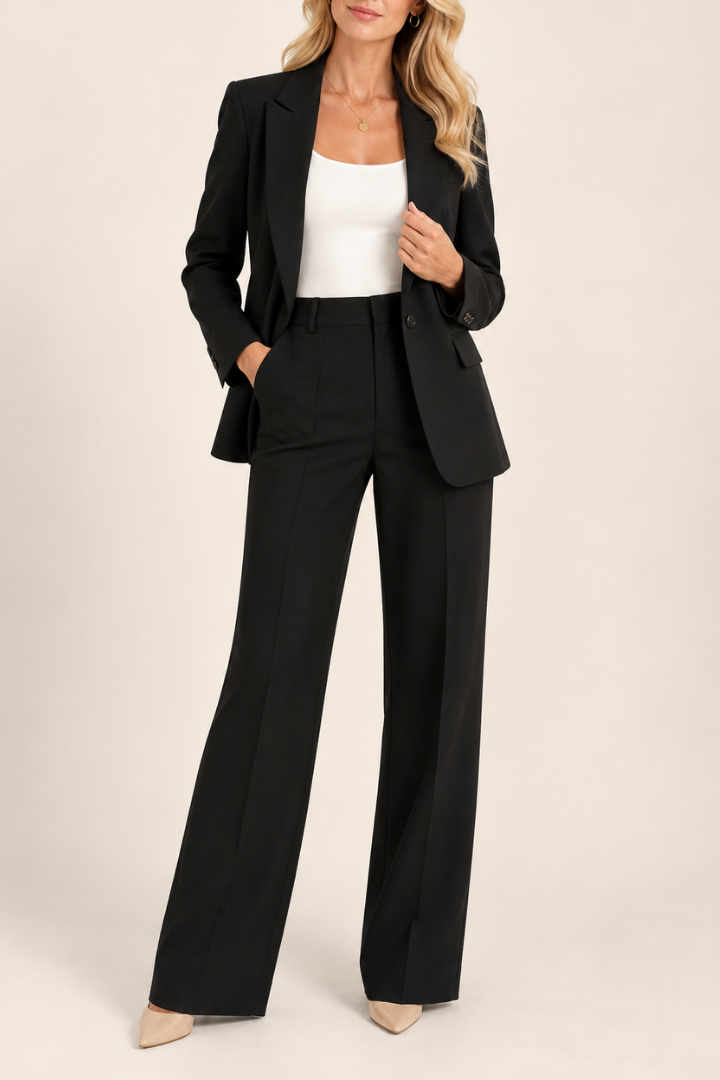 Caeleaitha - Blazer and Straight Leg Pants Set