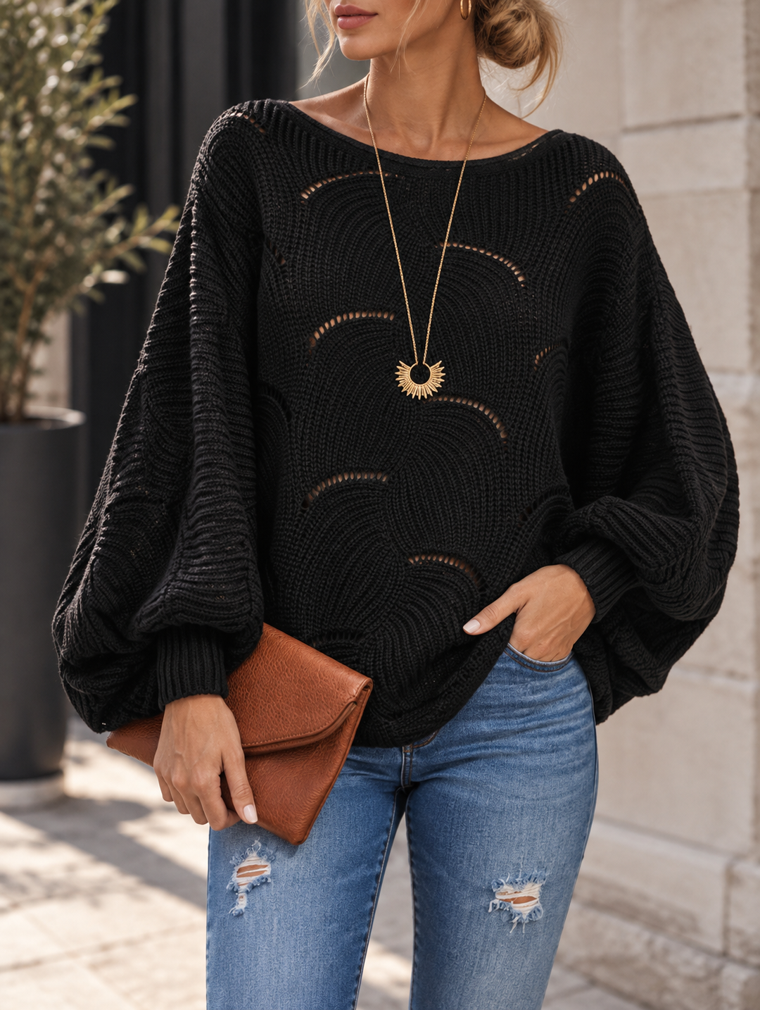 Kalisina - Long Sleeve Knit Sweater