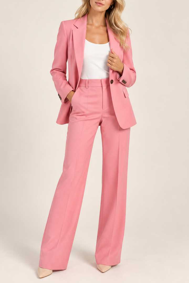 Caeleaitha - Blazer and Straight Leg Pants Set