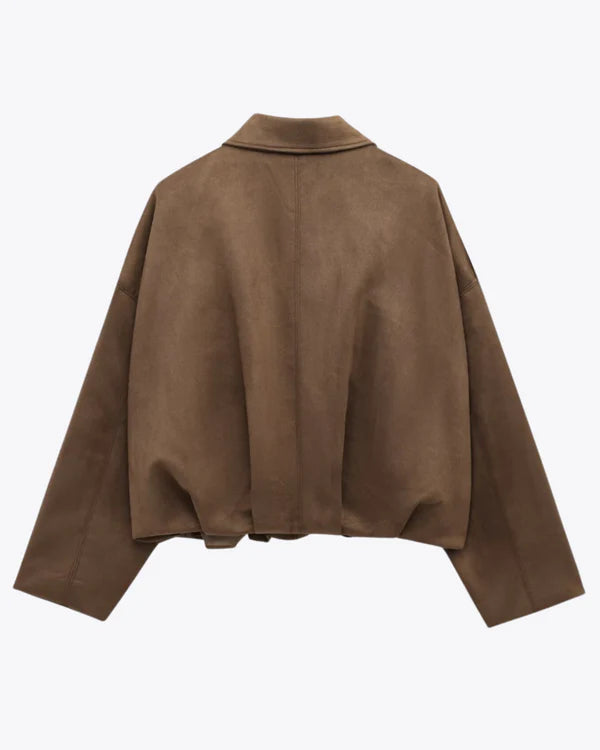 Alena - Suede Bomber Jacket