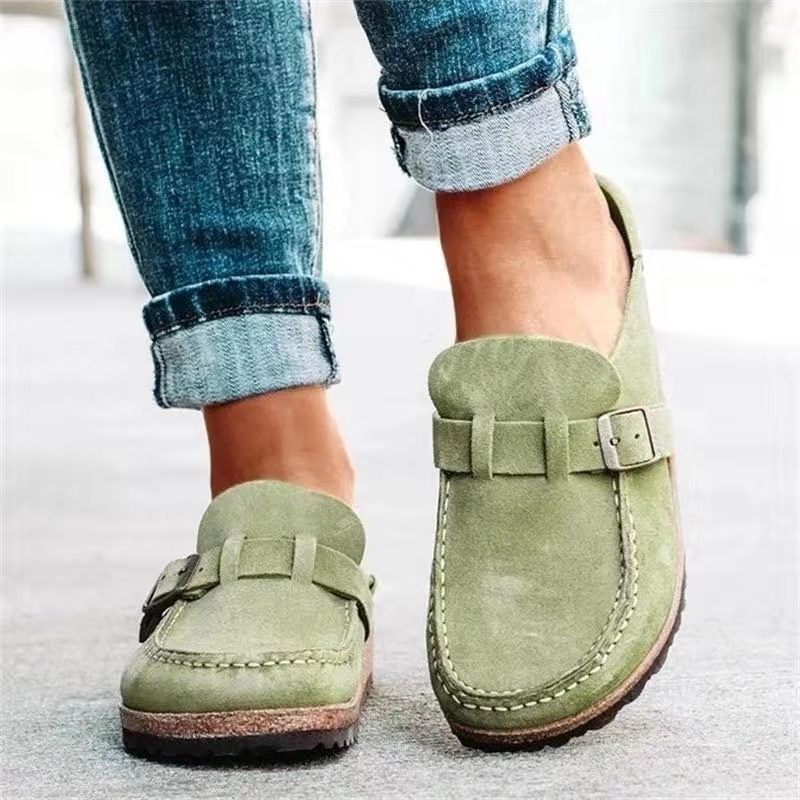Anerorica - Buckle Strap Suede Loafer