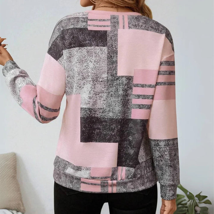 Violeta - Half-Zip Printed Top