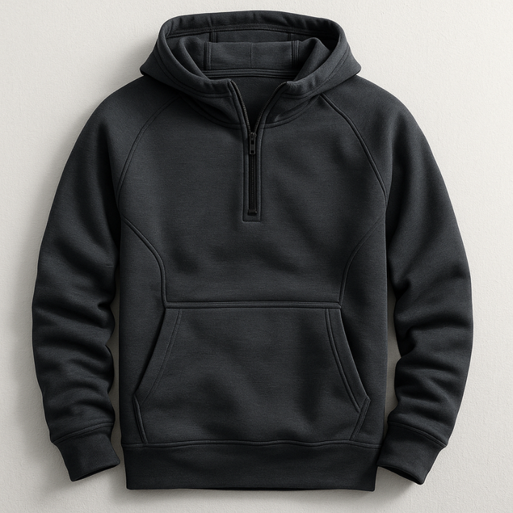Vesperguard - Quarter Zip Hooded Long Sleeve Sweatshirt