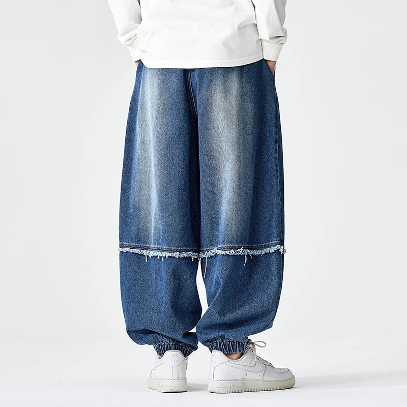 Brennan - Stylish Wide-Leg Denim Joggers
