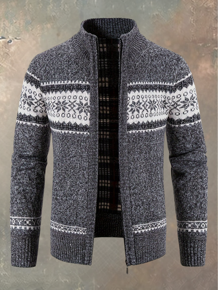 Oriaorandra - Comfortable Zip-Up Knit Cardigan