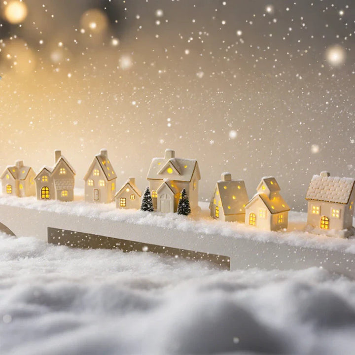SnowLume - Ceramic Christmas Village LED Décor Set