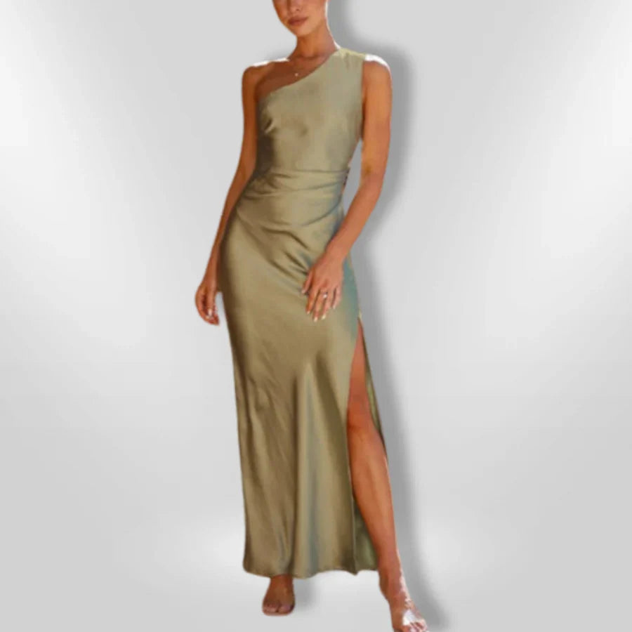 Erminia - Asymmetrical Slit Dress