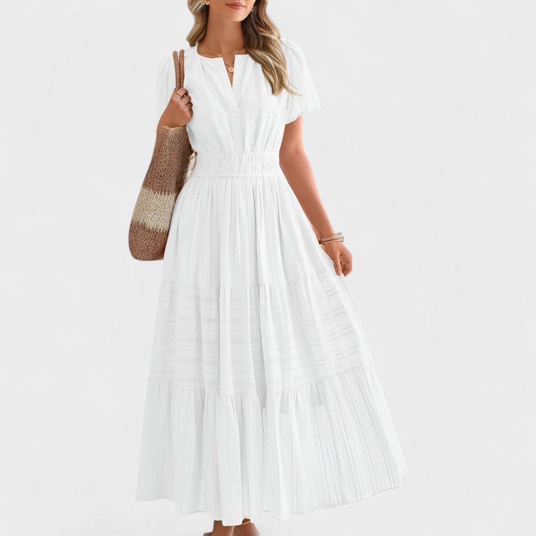 Maura - Summer Short Sleeve Maxi Dress