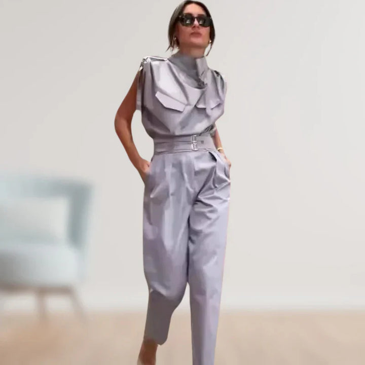 Reinhild - Blouse And Trousers Two Piece Set