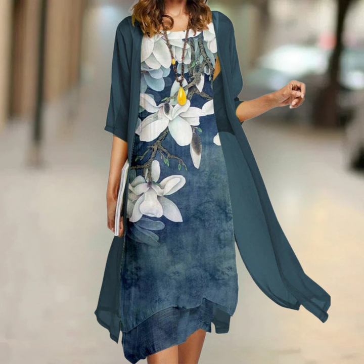 Nasira - Roud Neck Long Cotton Dress