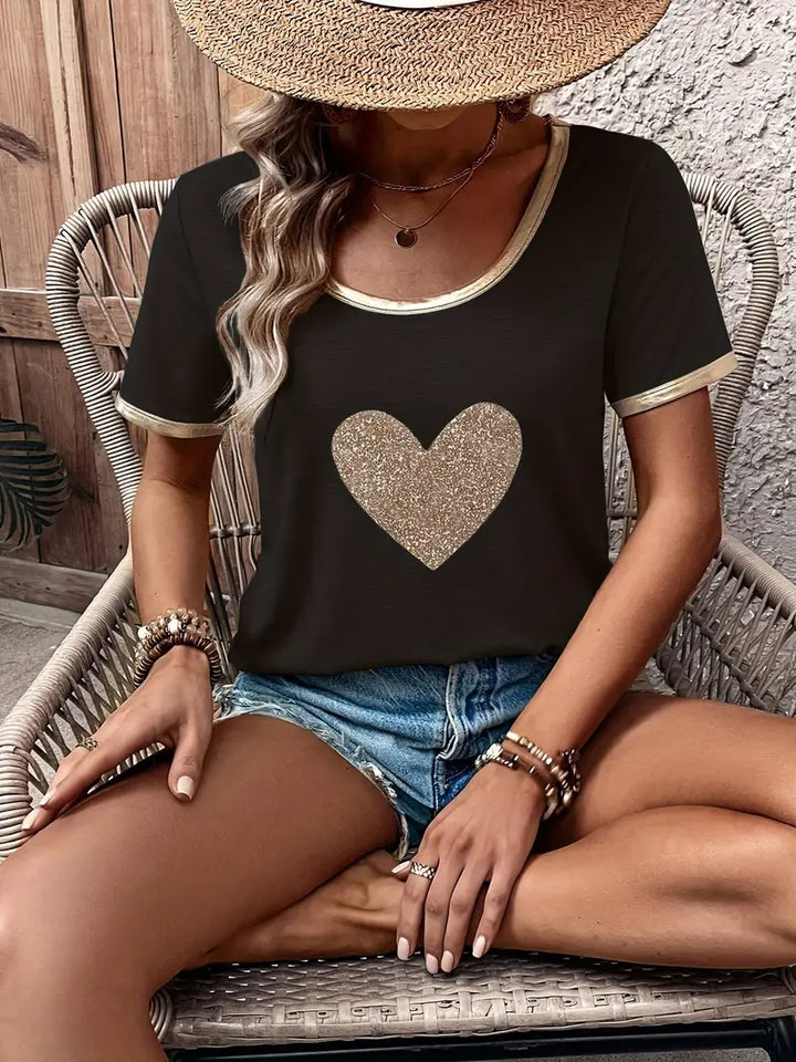 Lamprini - Elegant Short Sleeve T-Shirt