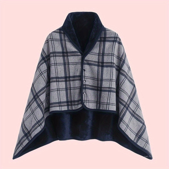 Emilette - Winter Plaid Wearable Blanket Shawl