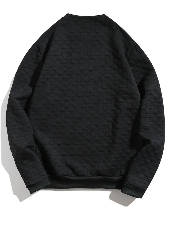 Lister - Casual Long Sleeve Checkered Sweater