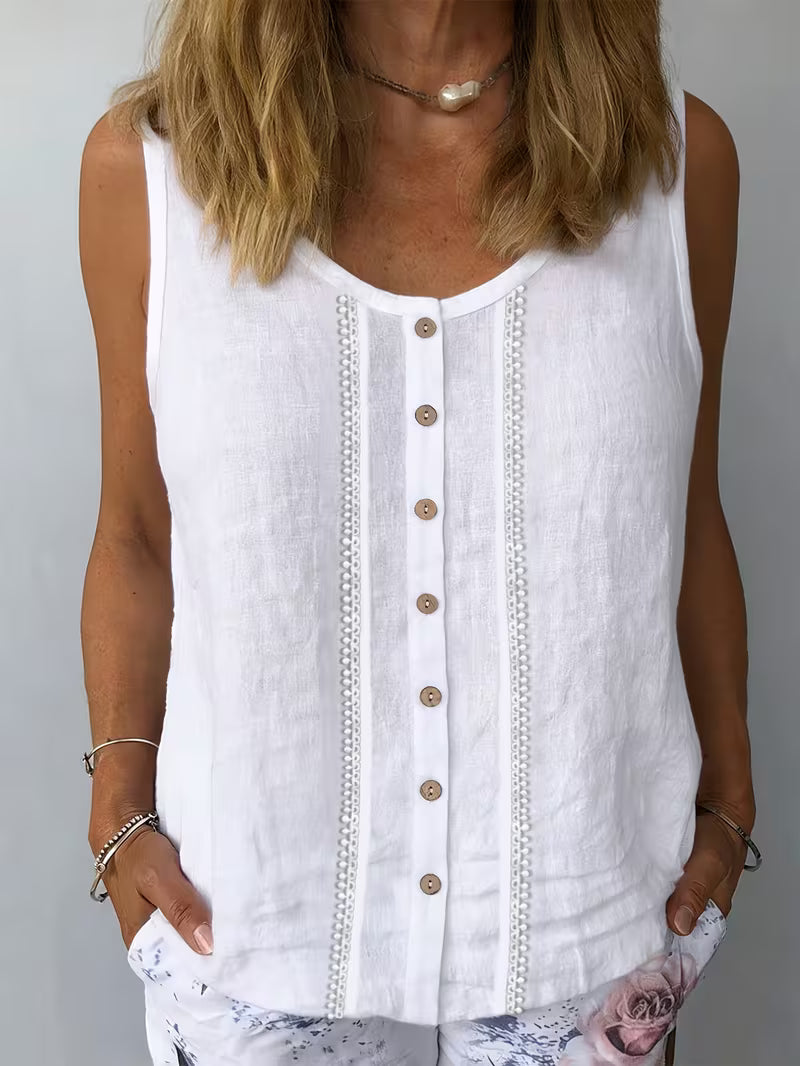 Elaris - Round Neck Sleeveless Vest Top