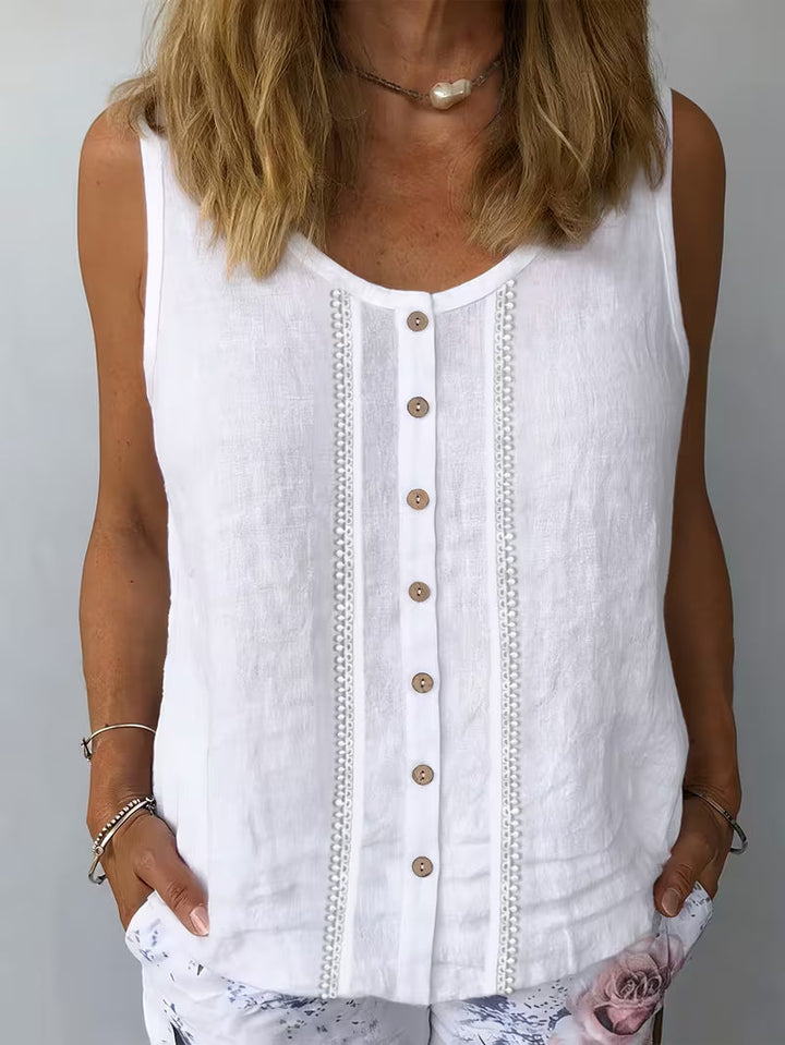 Elaris - Round Neck Sleeveless Vest Top