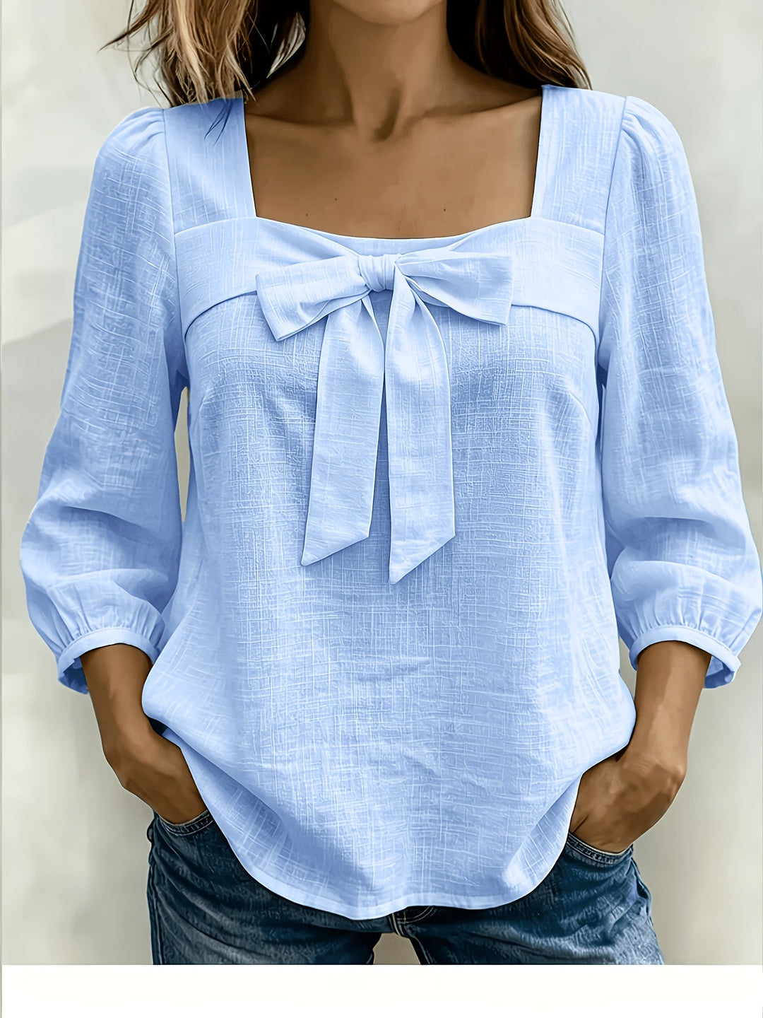 Avelieandra - Casual Summer Bow Shirt