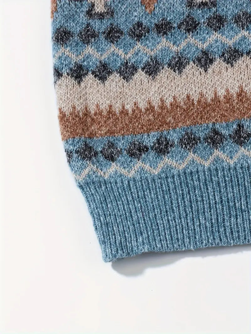 Hartman - Casual Geometric Knitted Sweater