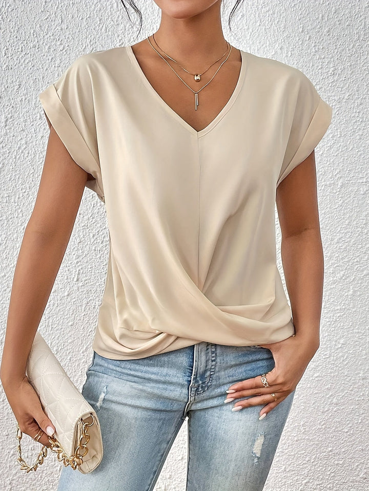 Tammana - Casual T-Shirt With V Neckline