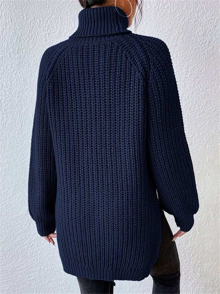 Yvaiinura - Knit Turtleneck Long Sleeve Sweater