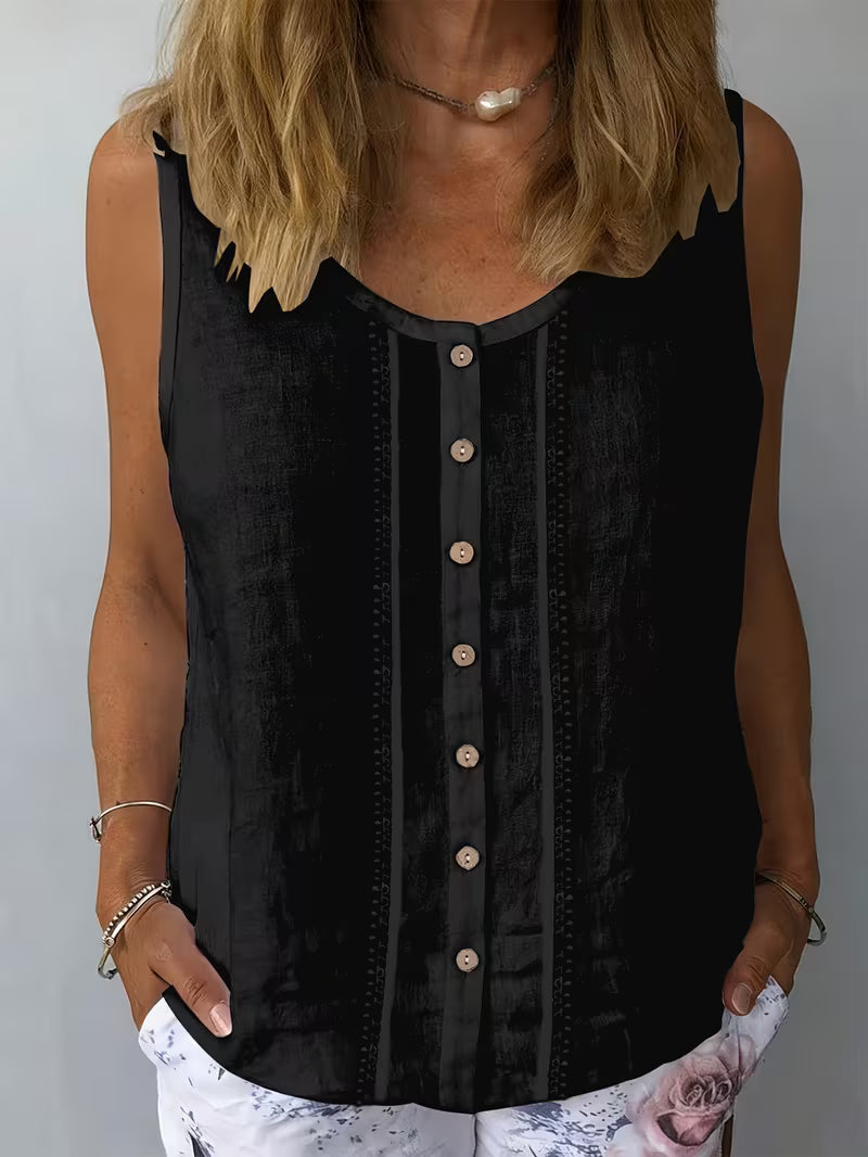 Elaris - Round Neck Sleeveless Vest Top