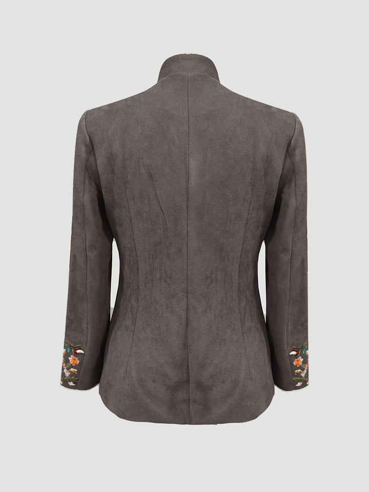 Anisaa - Elegant Jacket With Stand Collar