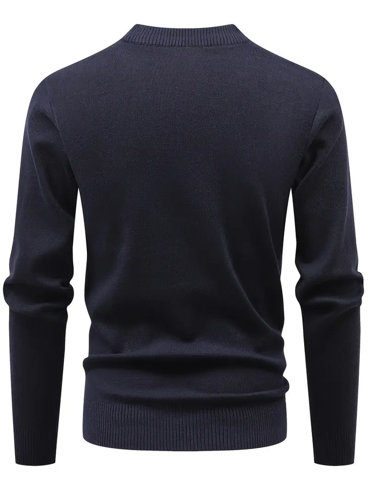 Yoann - Quarter-Zip Knitted Sweater