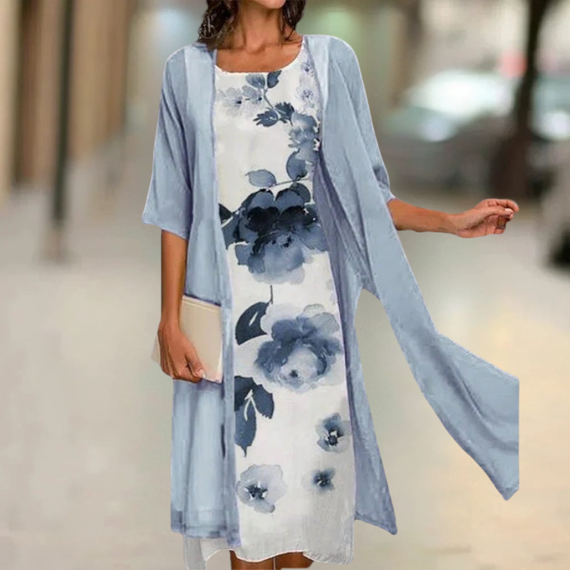 Nasira - Roud Neck Long Cotton Dress