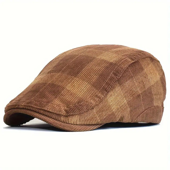 Enriko - Vintage Plaid Cotton Beret Cap
