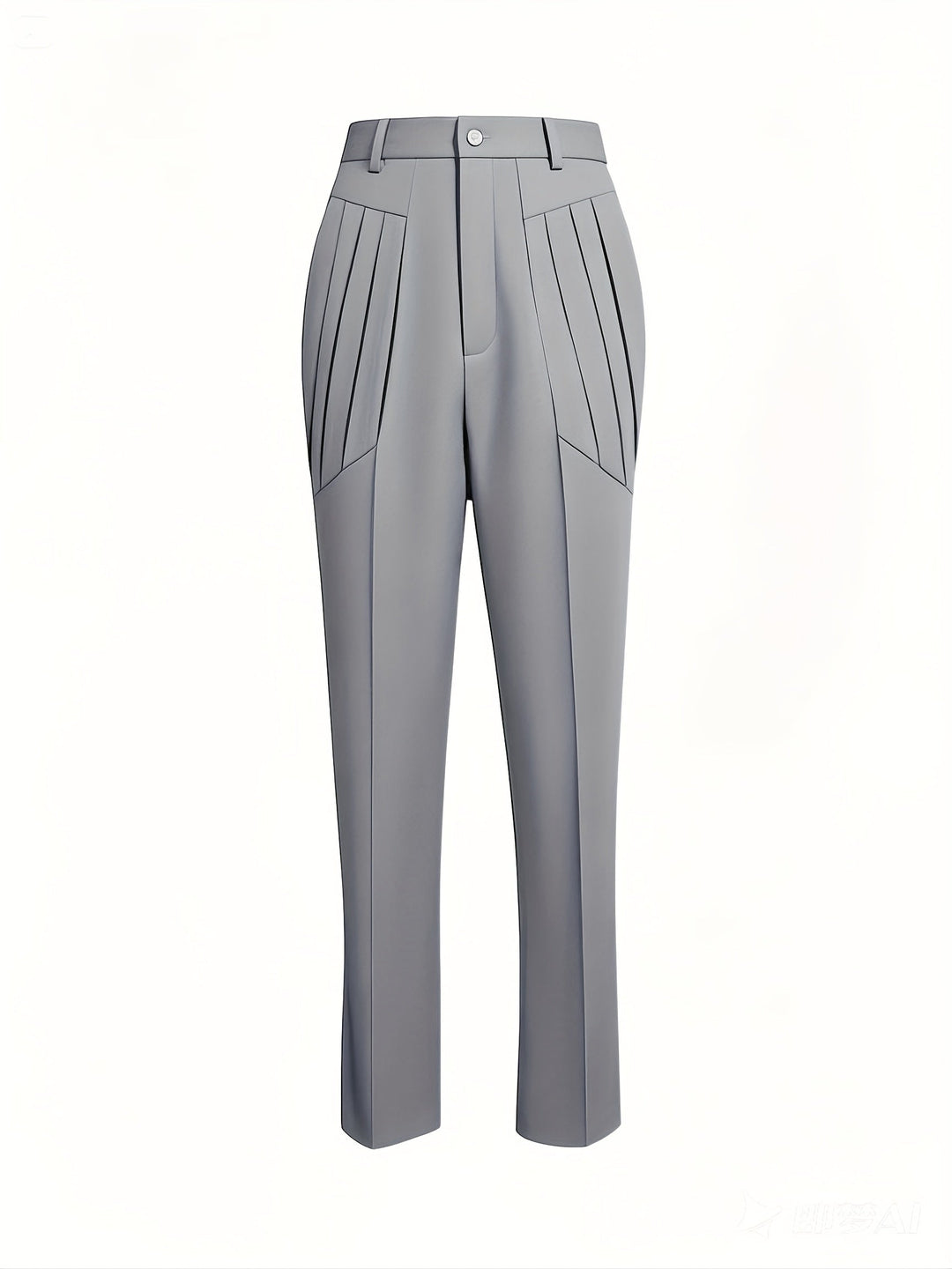 Lucier - Casual Slim Fit Pleated Pant Slant Pocket