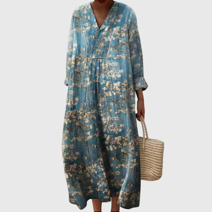 Elyana - Oversized V-Neck Midi Dress