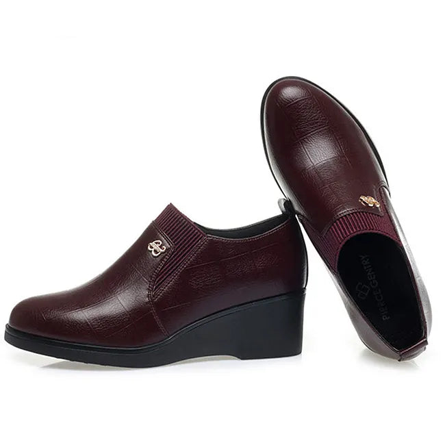 Seveura - Leather Orthopedic Wedge Shoes