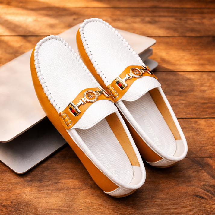 Manuel - Modern Two-Tone Leather Loafers