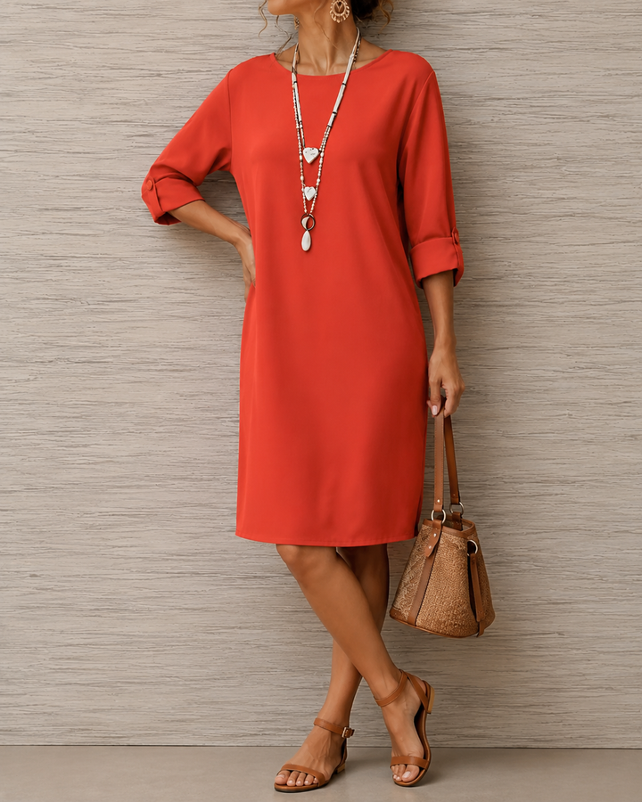 Novis - Round-Neck Shift Dress With Pockets