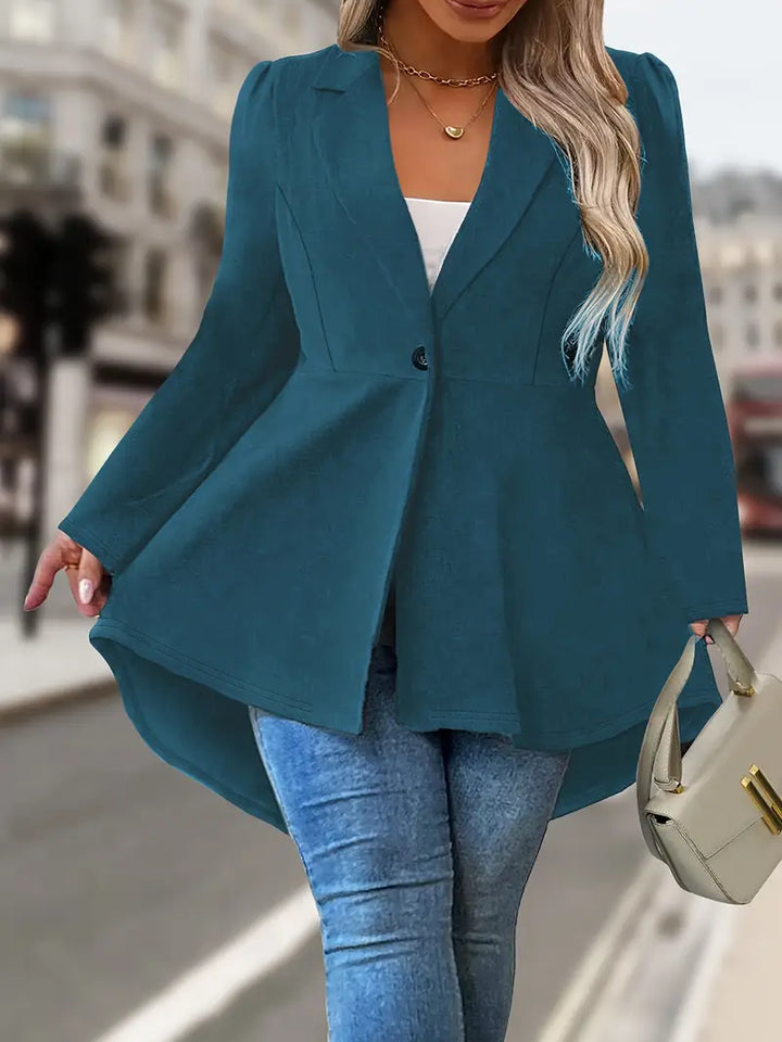 Mackayla - Elegant Long Sleeve Blazer With Single Button