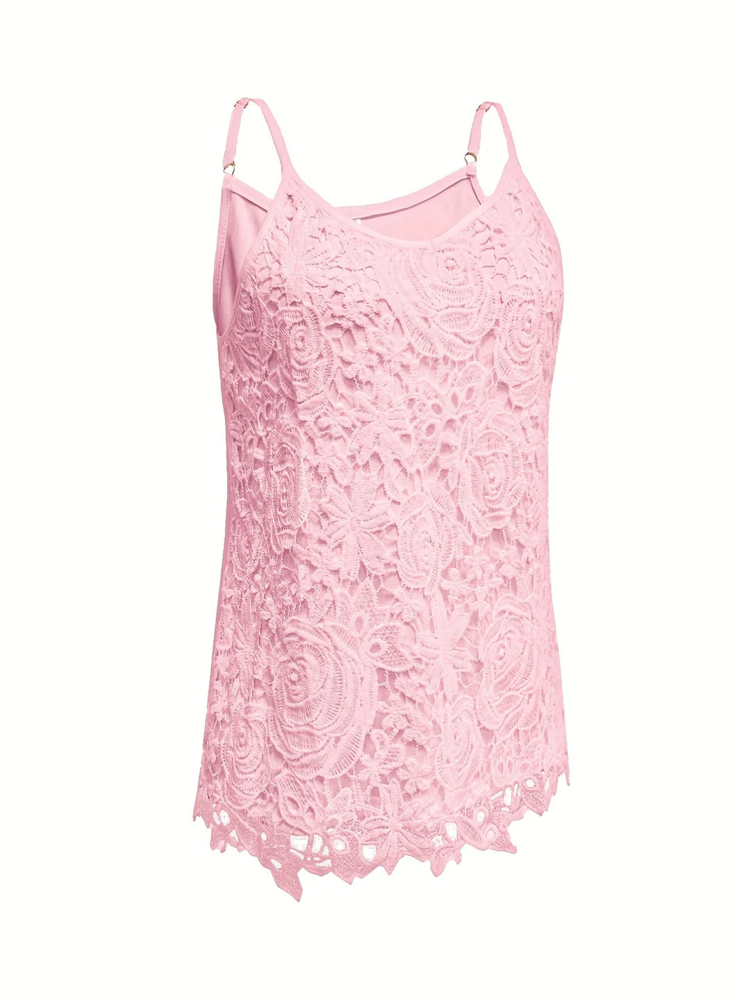 Juna - Elegant Sleeveless Lace Top With V Neck