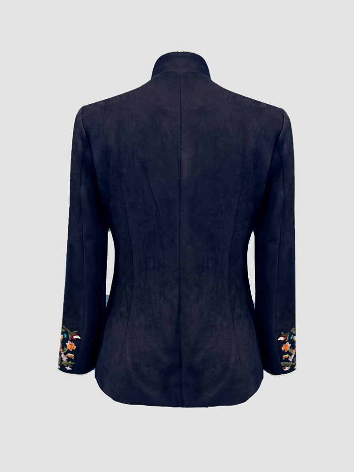 Anisaa - Elegant Jacket With Stand Collar
