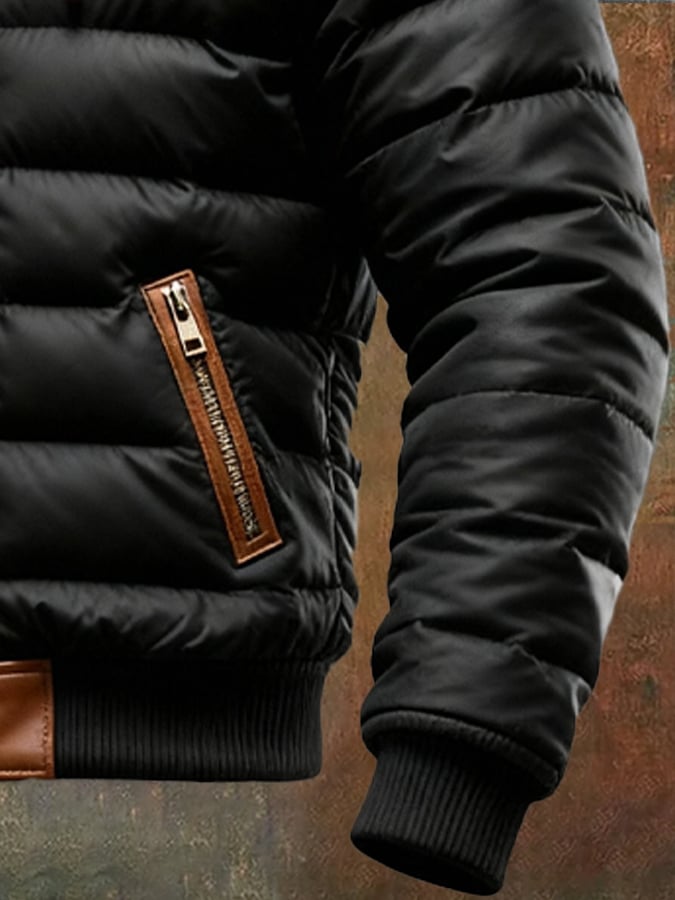 Mikhail - Quilted Hooded Jacket With Zipper