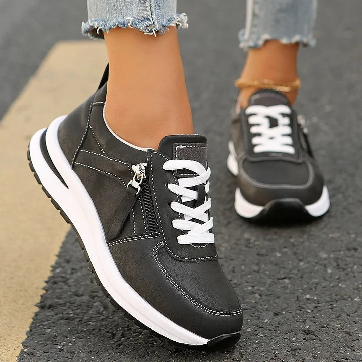 Maila - Comfortable Sneaker With Side Zipper