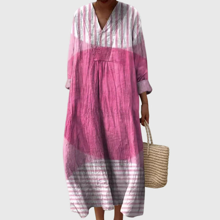 Elyana - Oversized V-Neck Midi Dress