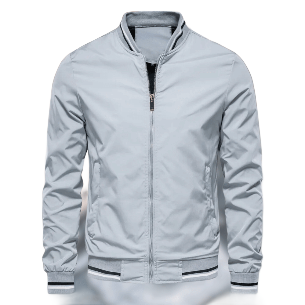 Noam - Classic Striped Trim Bomber Jacket