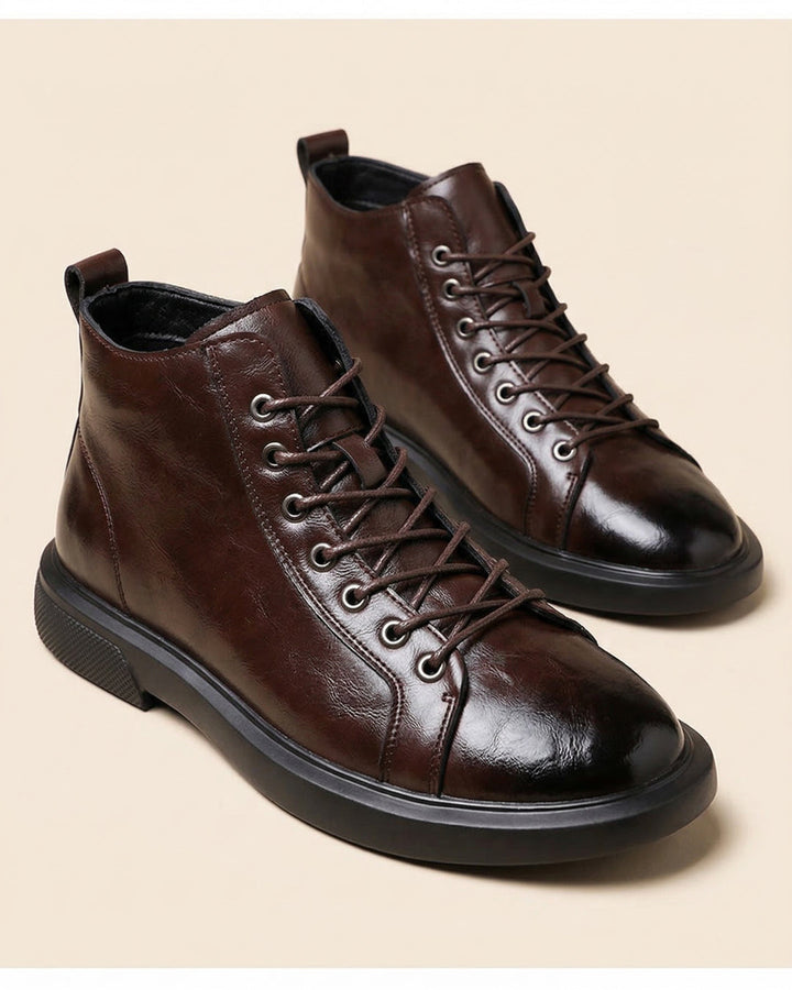 Kervens - Leather Lace-Up Boots