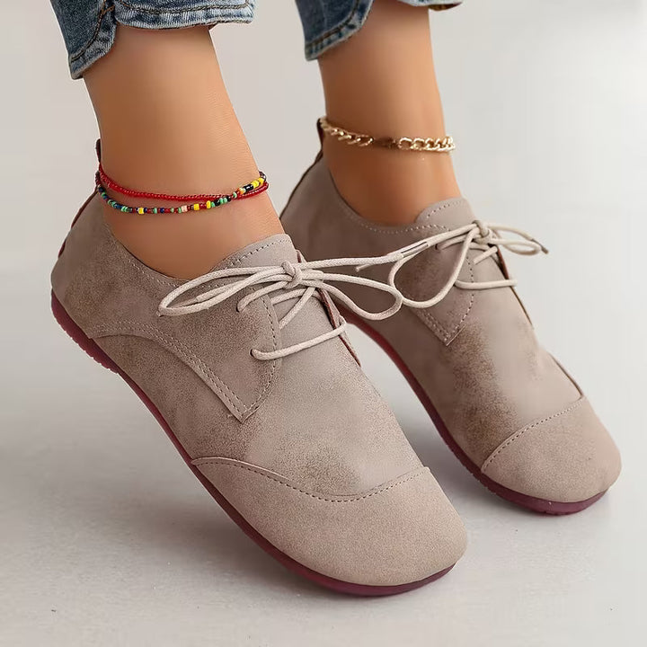 Brigiluxa - Lace-Up Low Wedge Comfort Shoes