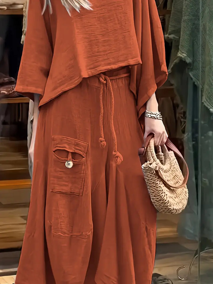 Phonsen - Premium Top And Skirt Set