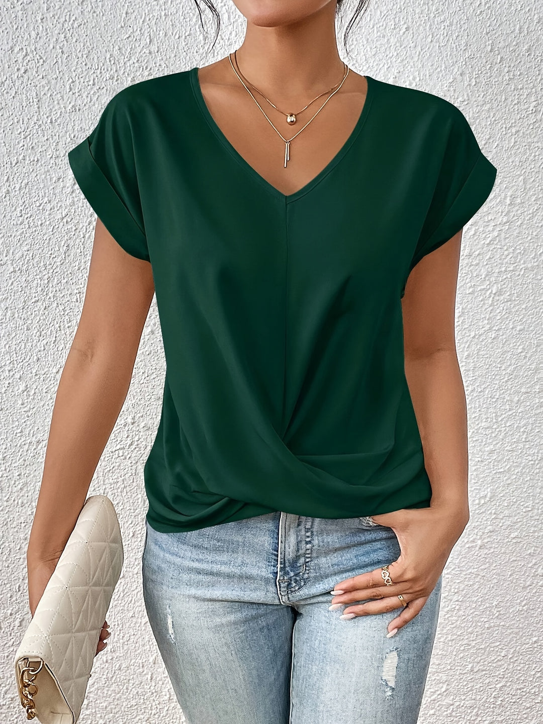 Tammana - Casual T-Shirt With V Neckline