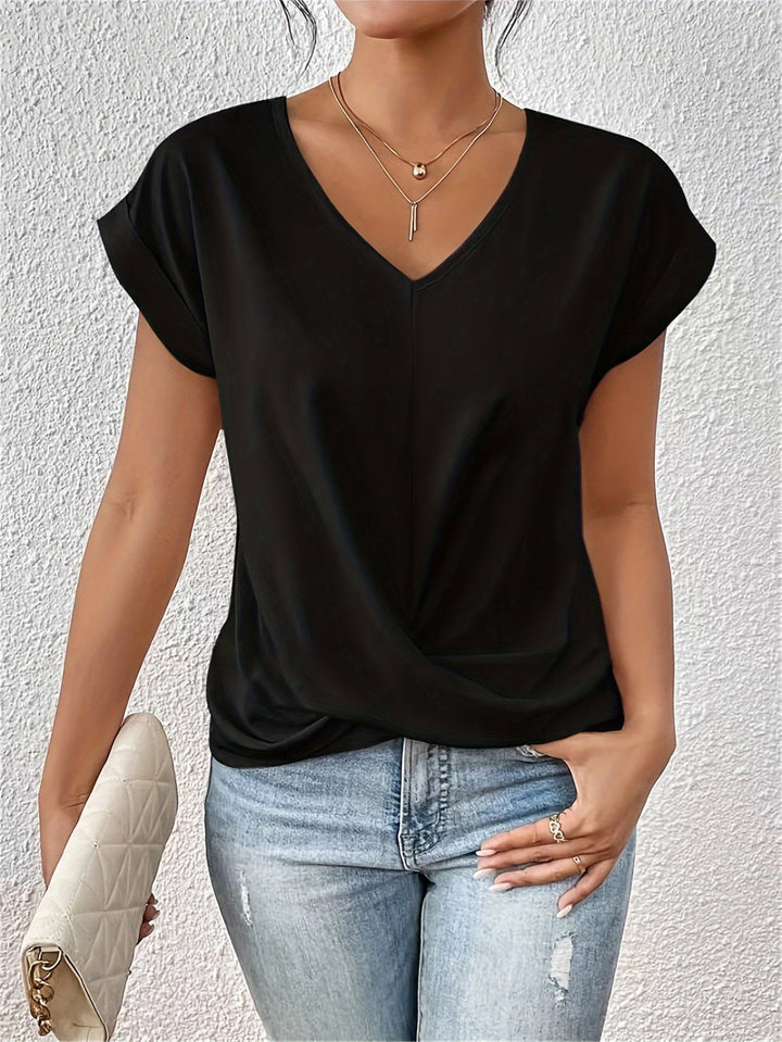 Tammana - Casual T-Shirt With V Neckline