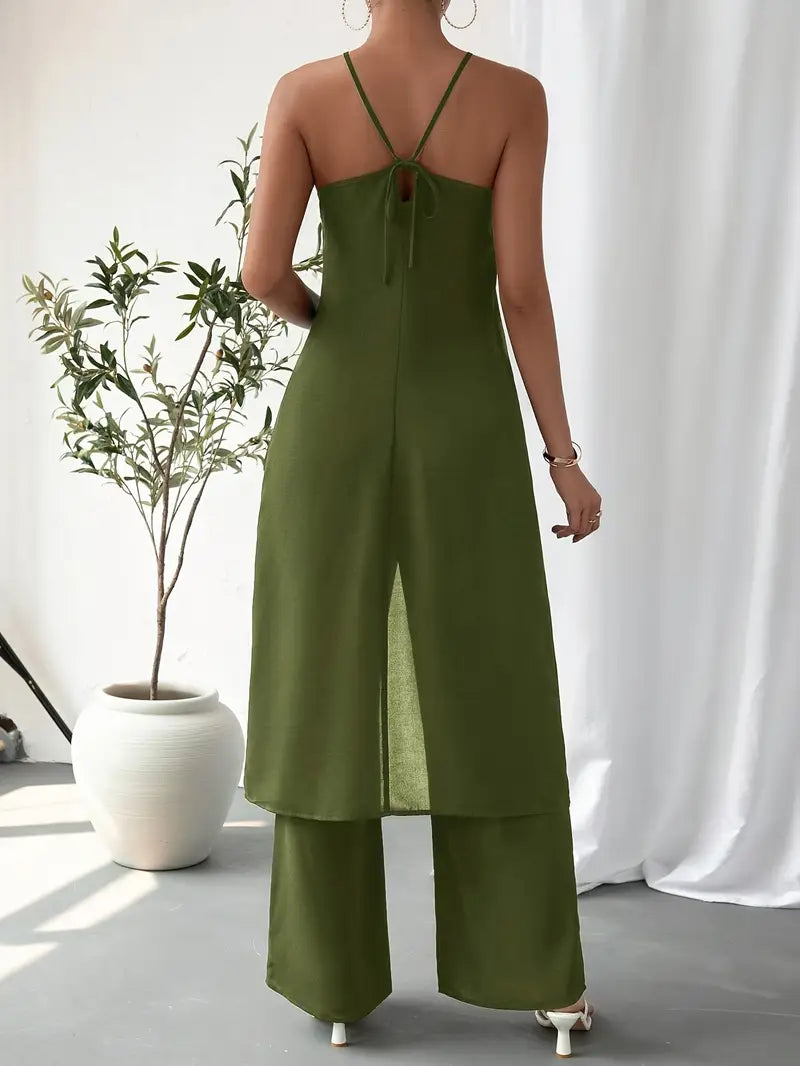 Eirini - Elegant Sleeveless Two Piece Set