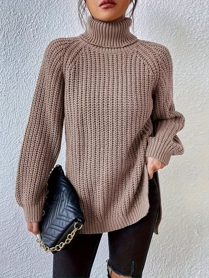 Yvaiinura - Knit Turtleneck Long Sleeve Sweater